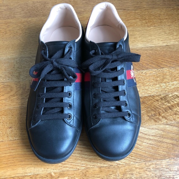 Women’s black Gucci Ace sneaker. Size 38.5. - Picture 5 of 15